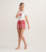Oh Canada Women's Tee and Shorts Pajama Separates
