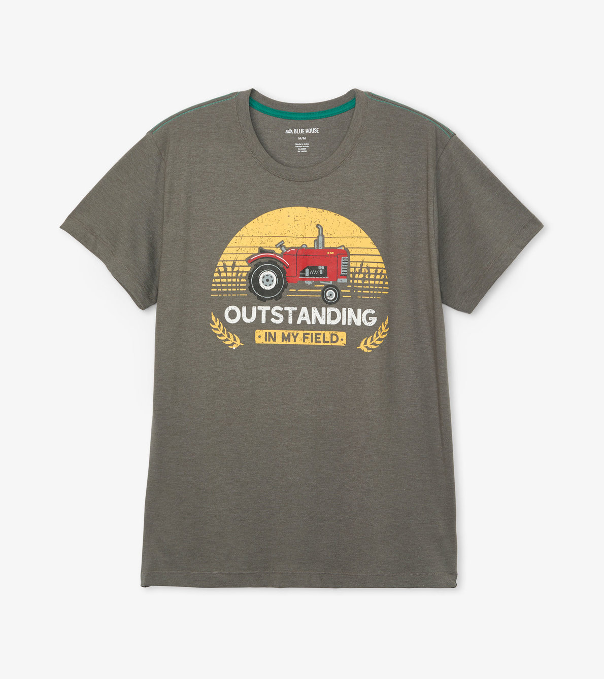 Agrandir l'image de T-shirt pour homme – Tracteur « Outstanding In My Field »