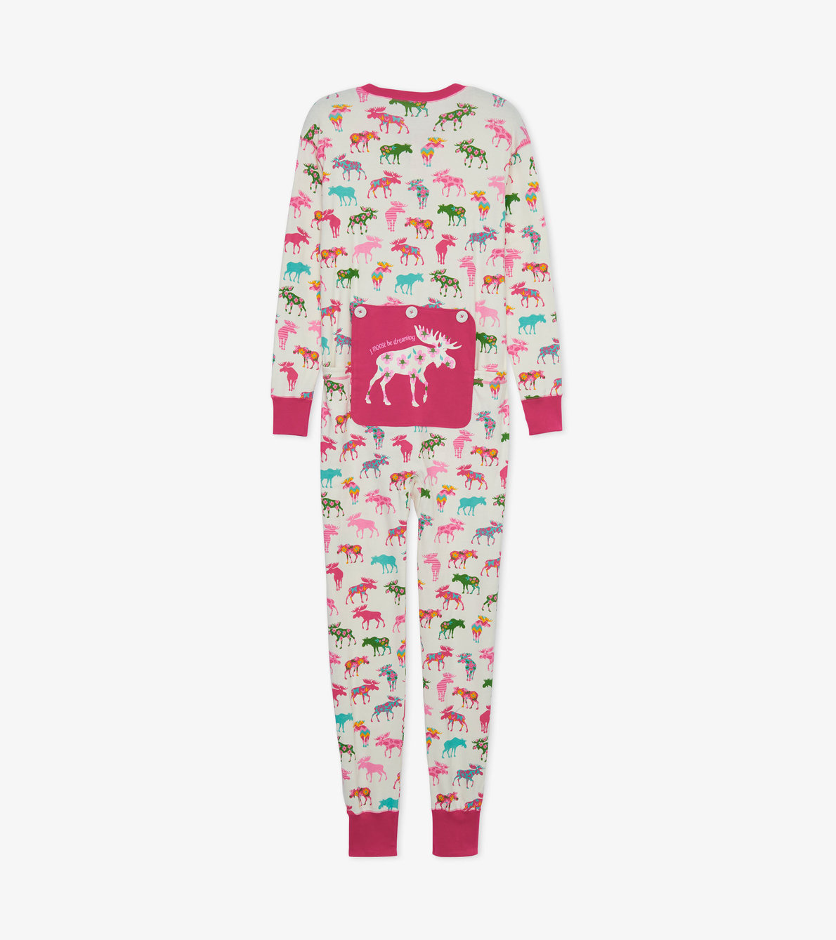 View larger image of Patterned Moose Adult Union Suit