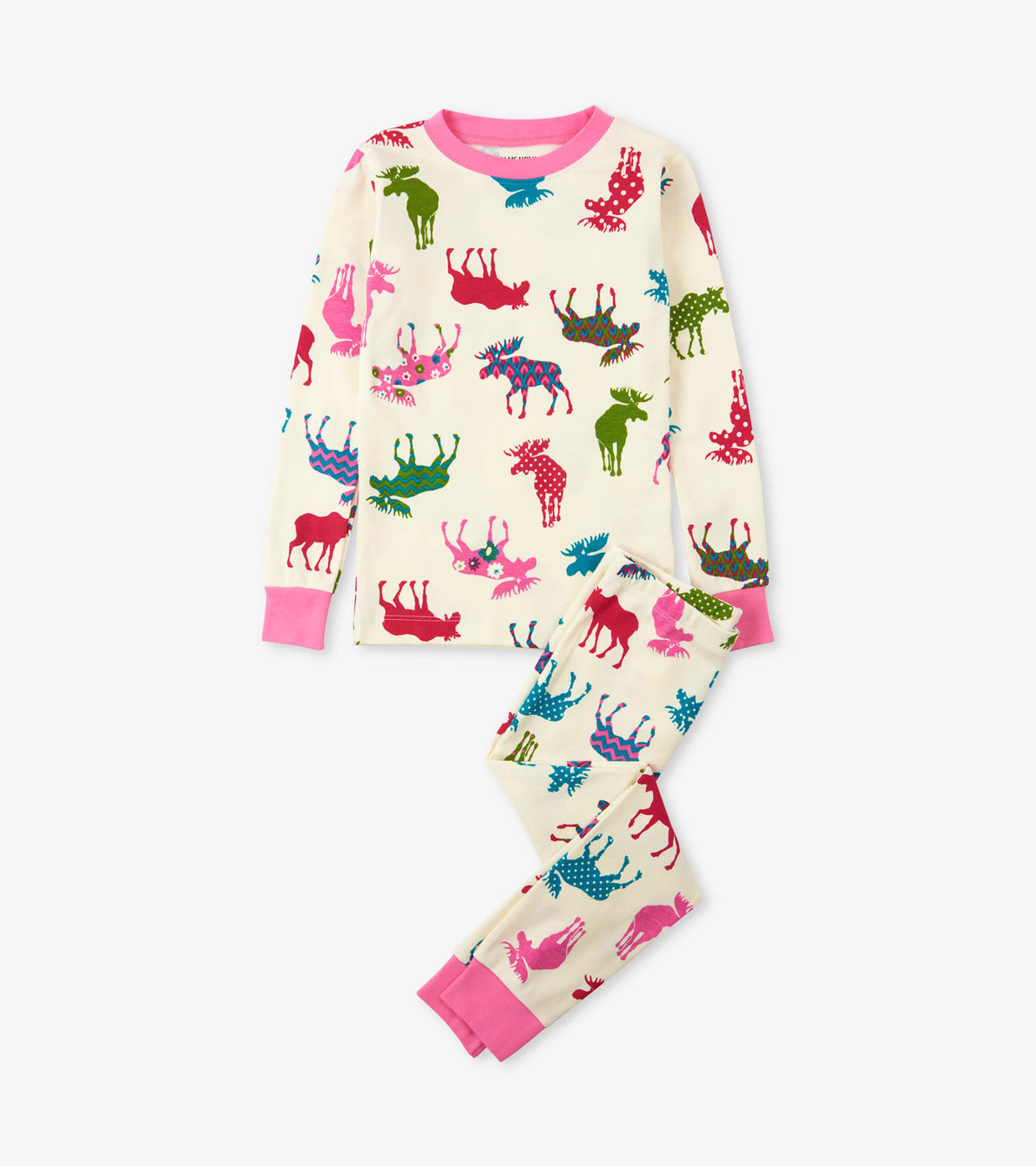 View larger image of Patterned Moose Kids Pajama Set