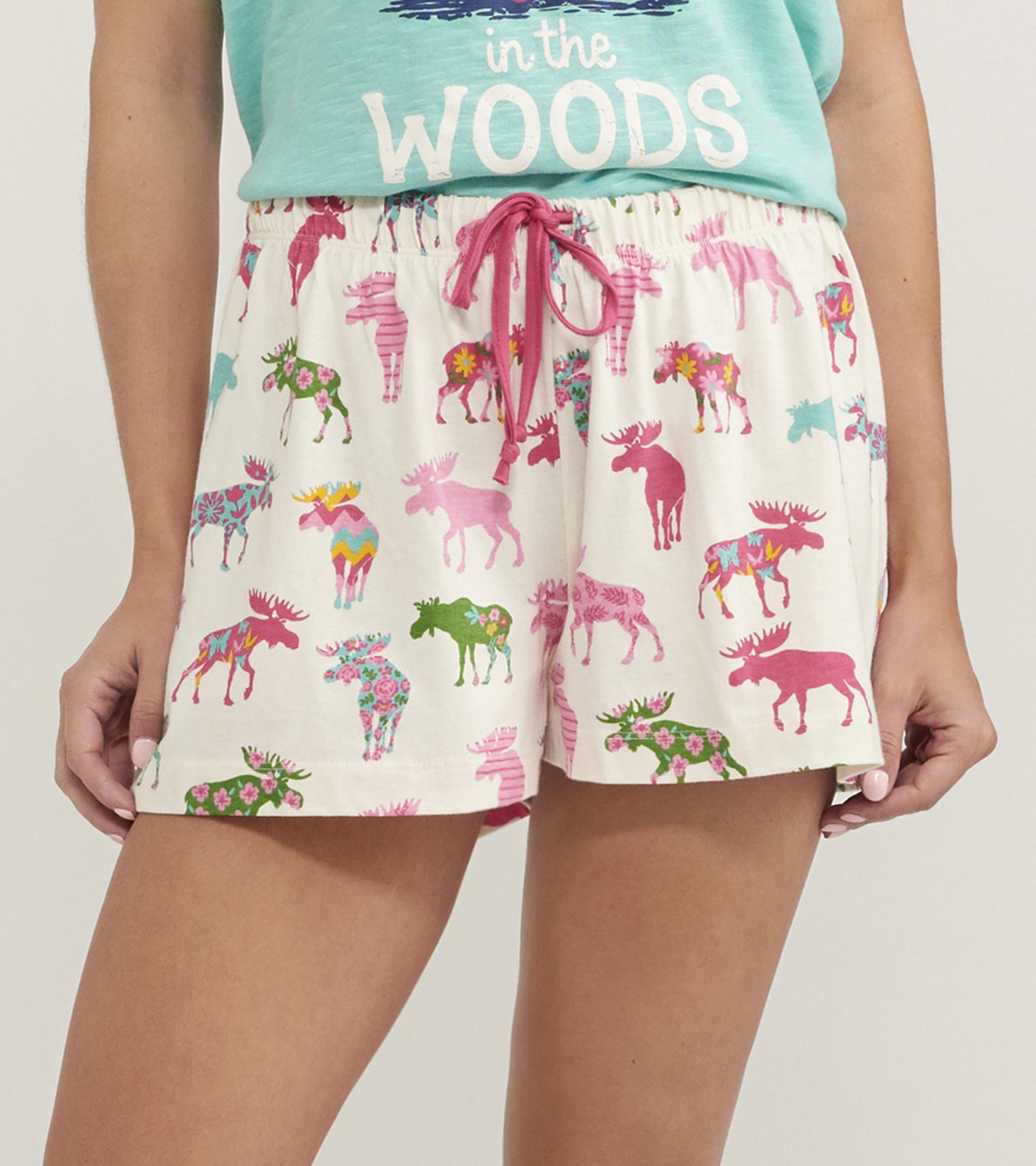 View larger image of Patterned Moose Women's Sleep Shorts