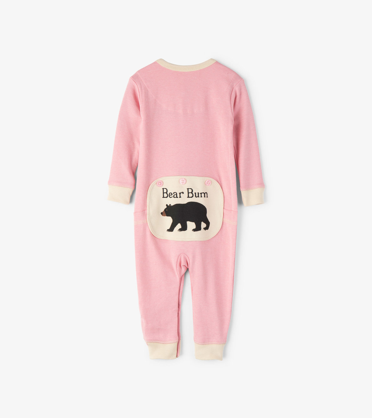 Agrandir l'image de Combinaison pour bébé – Ours sur fond rose « Bear Bum »