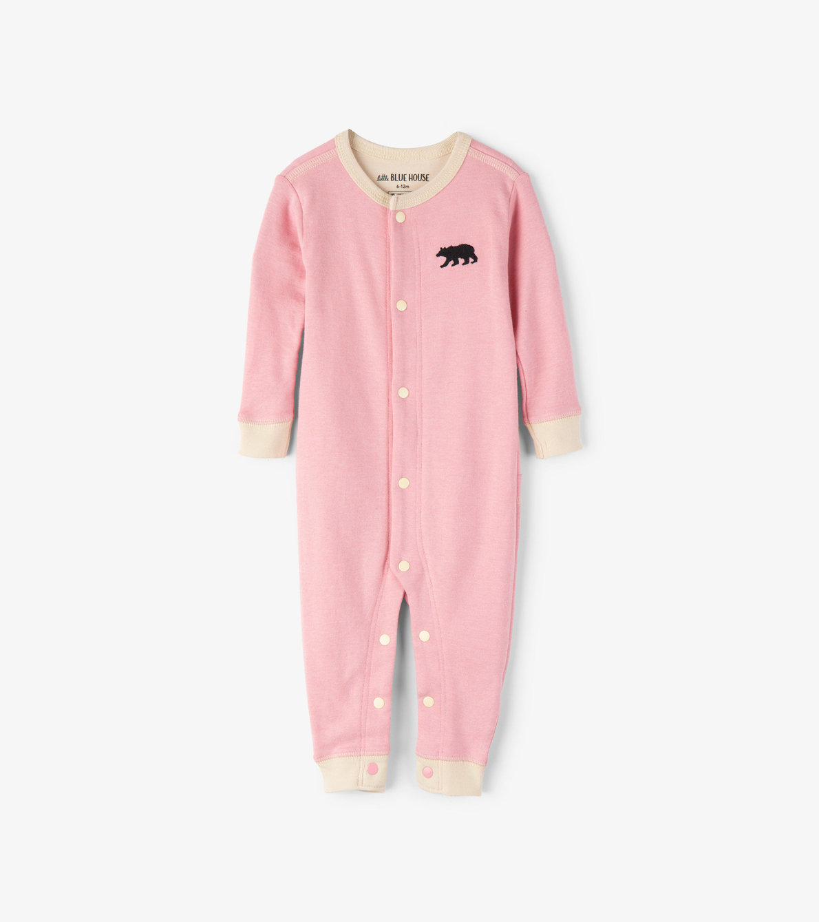 View larger image of Pink Bear Bum Baby Union Suit