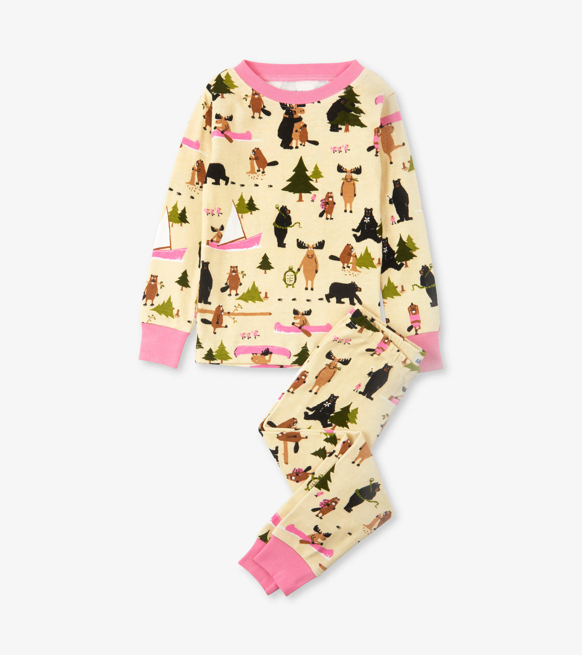 View larger image of Pink Book Animals Kids Pajama Set