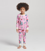Pyjama pour enfant – Gnomes des fêtes sur fond rose