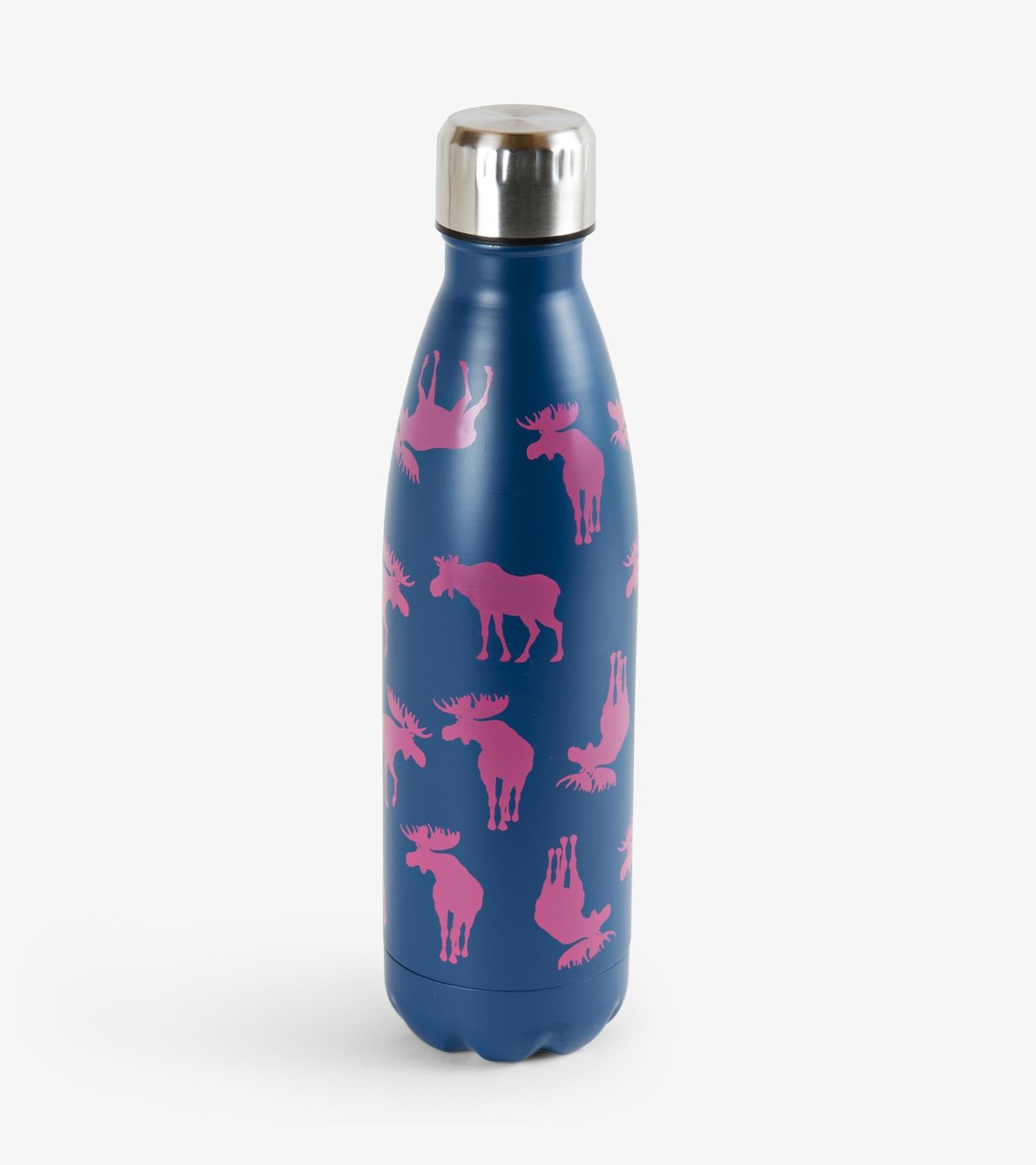 View larger image of Pink Moose on Navy Travel Bottle