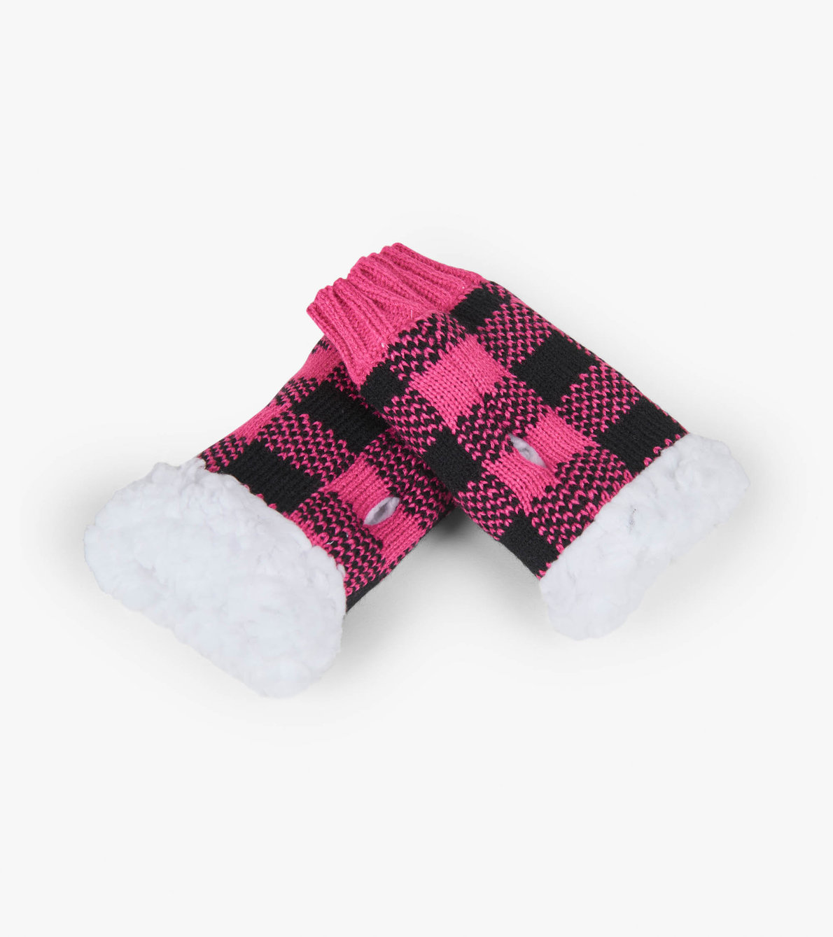 View larger image of Pink Plaid Texting Mittens