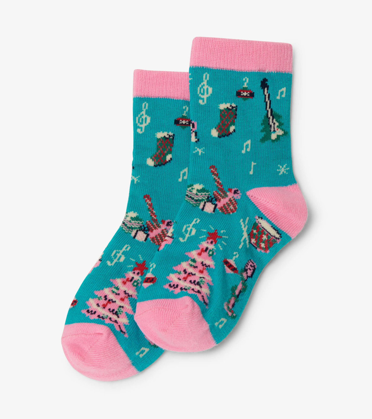 View larger image of Pink Rockin Holidays Kids Crew Socks