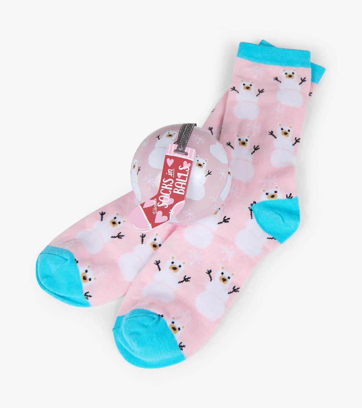 View larger image of Pink Snow Bears Women's Socks in Balls