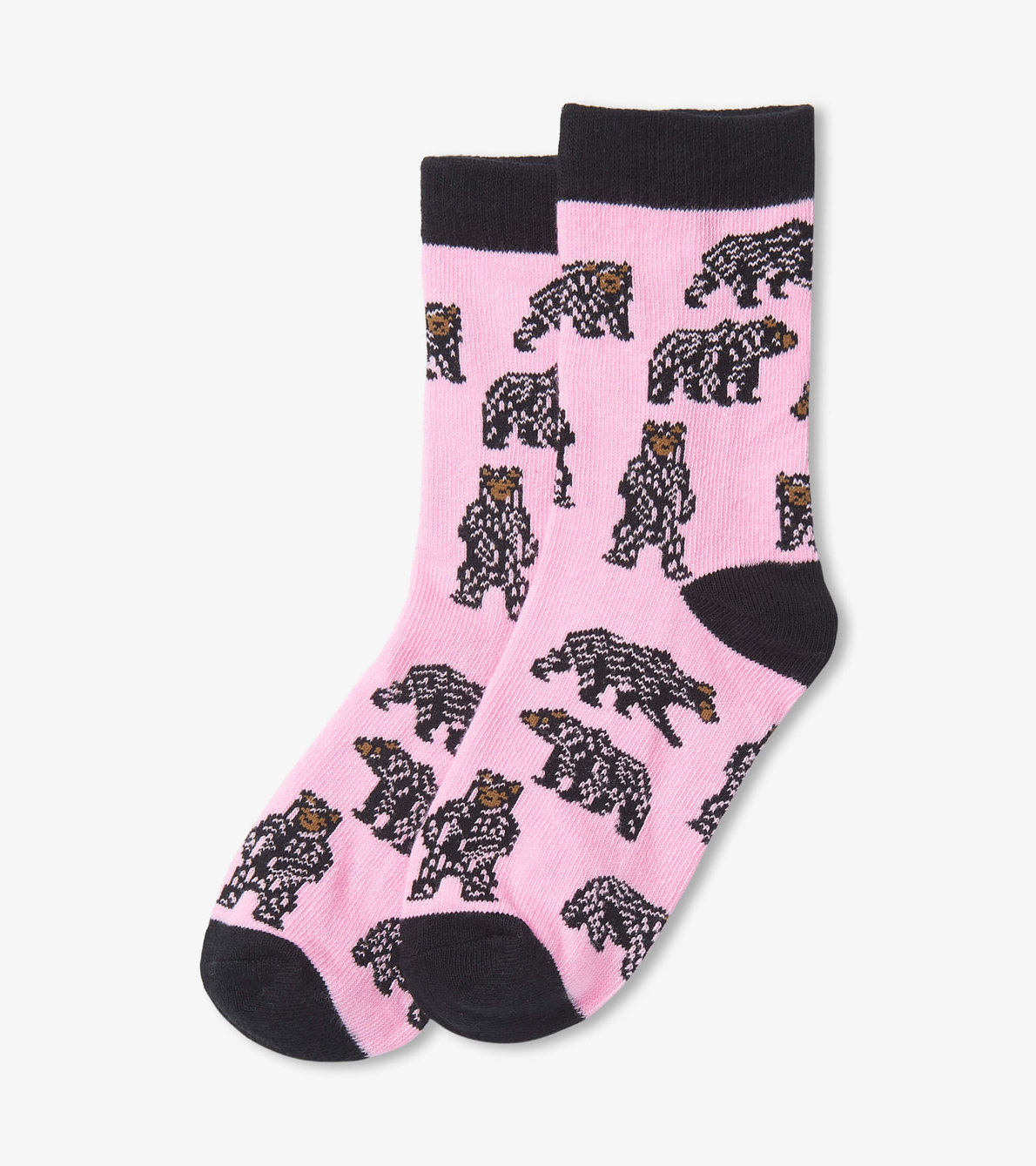 View larger image of Pink Wild Bears Kids Crew Socks
