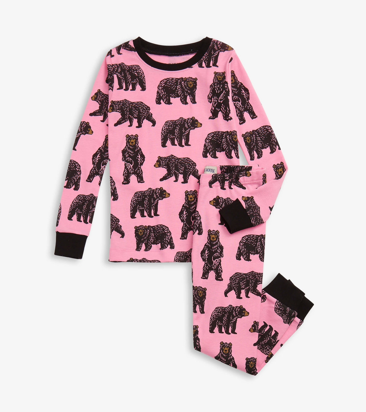 Agrandir l'image de Pyjama pour enfant – Ours en liberté sur fond rose