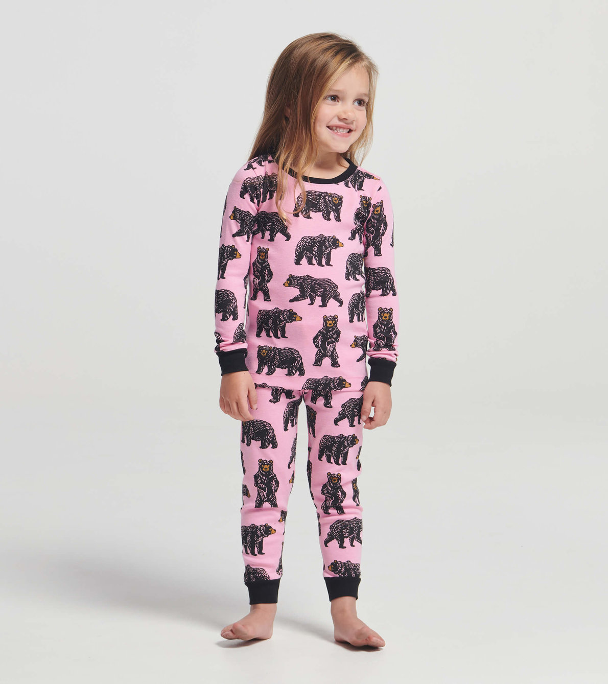View larger image of Pink Wild Bears Kids Pajama Set