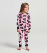 Pyjama pour enfant – Ours en liberté sur fond rose