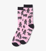 Pink Wild Bears Women's Crew Socks