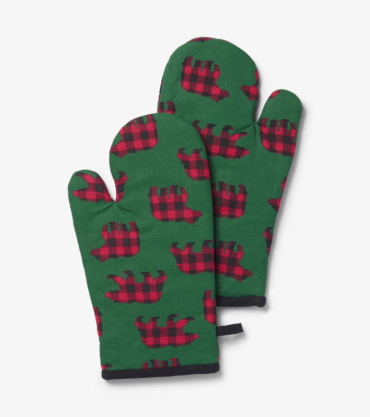 View larger image of Plaid Bears Oven Mitts