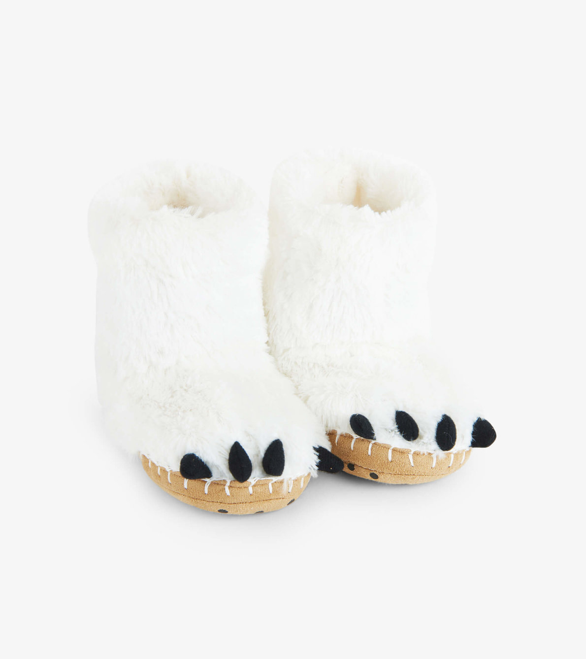 View larger image of Polar Bear Paws Kids Fuzzy Slouch Slippers