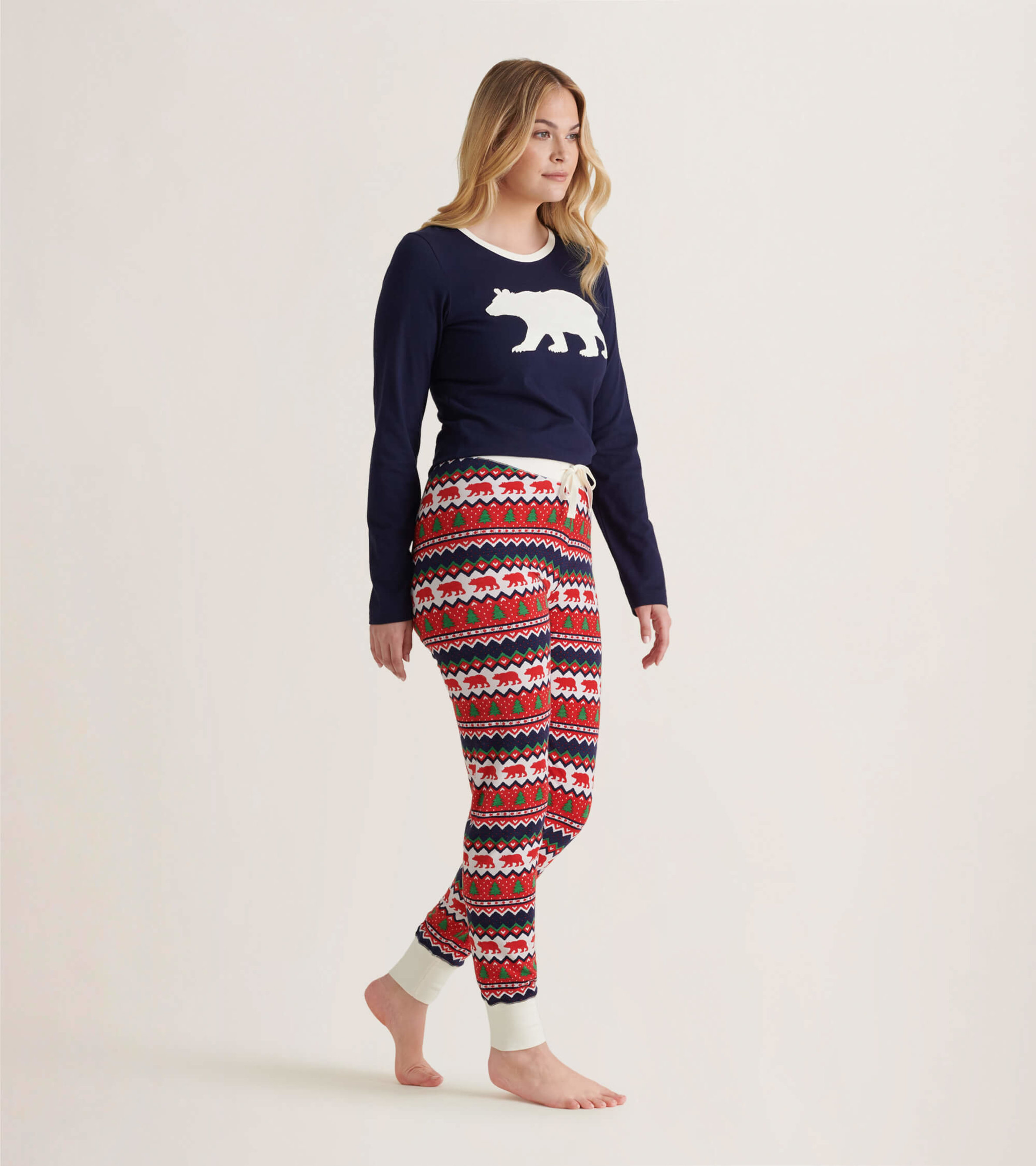 Arctic Trail Women's Gray & Pink Plaid Fleece Pajama Pants, Size L