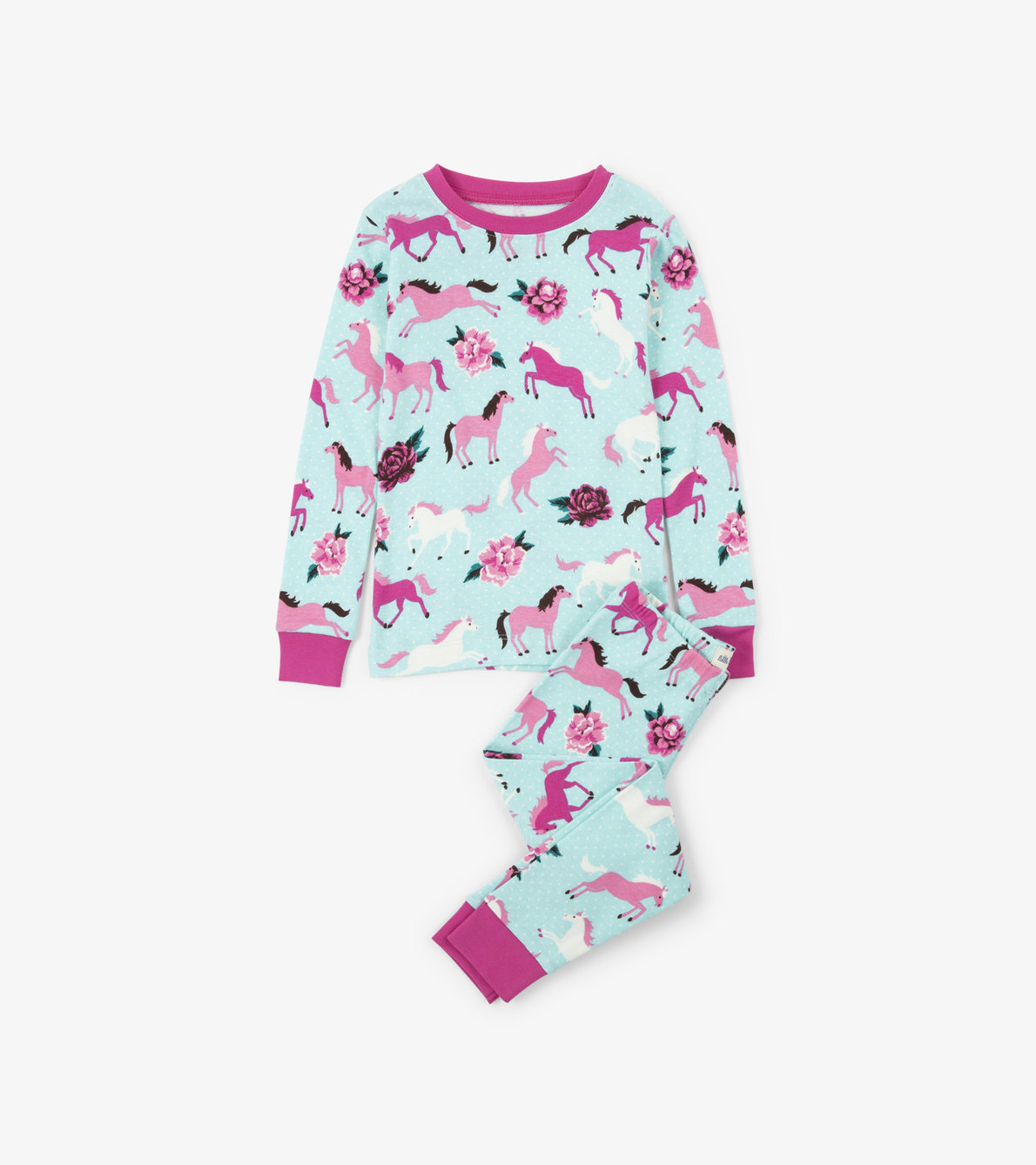 Agrandir l'image de Pyjama pour enfant – Pouliches et pivoines