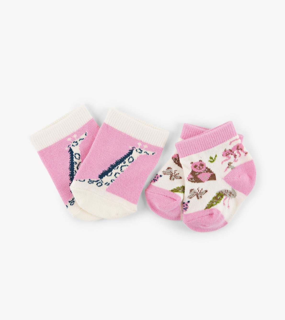 View larger image of Pretty Animal Safari 2-Pack Baby Socks