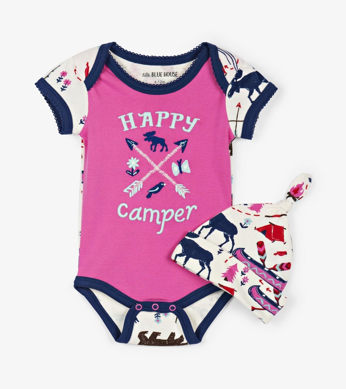 View larger image of Pretty Sketch Country Baby Bodysuit with Hat