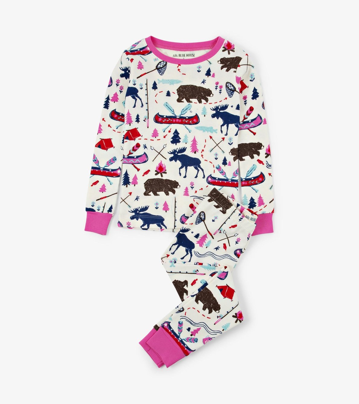 Agrandir l'image de Pyjama pour enfant – Camping sauvage rose