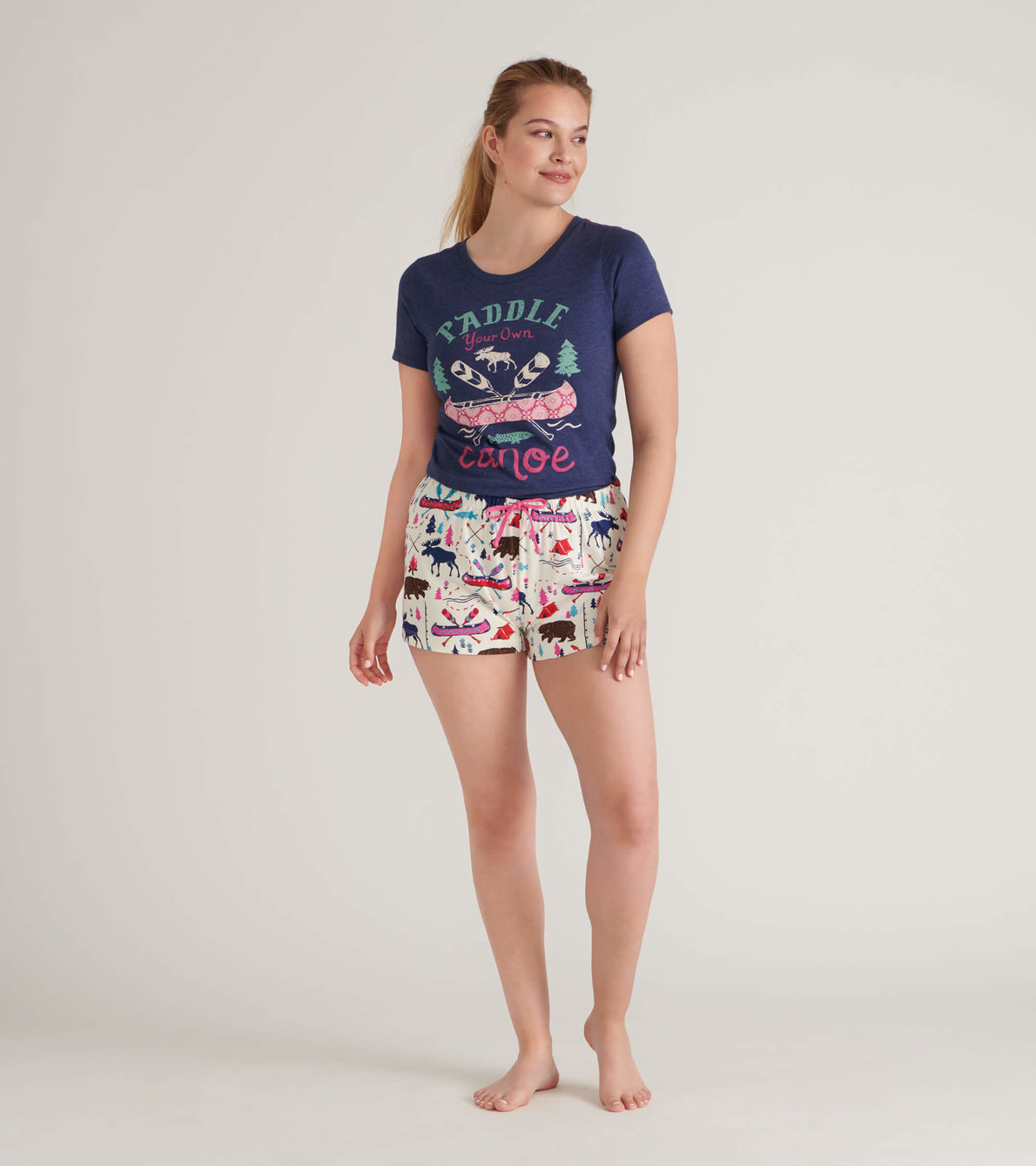 View larger image of Pretty Sketch Country Women's Tee and Shorts Pajama Separates