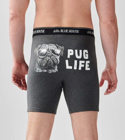 Caleçon boxeur pour homme – Carlin « Pug Life »