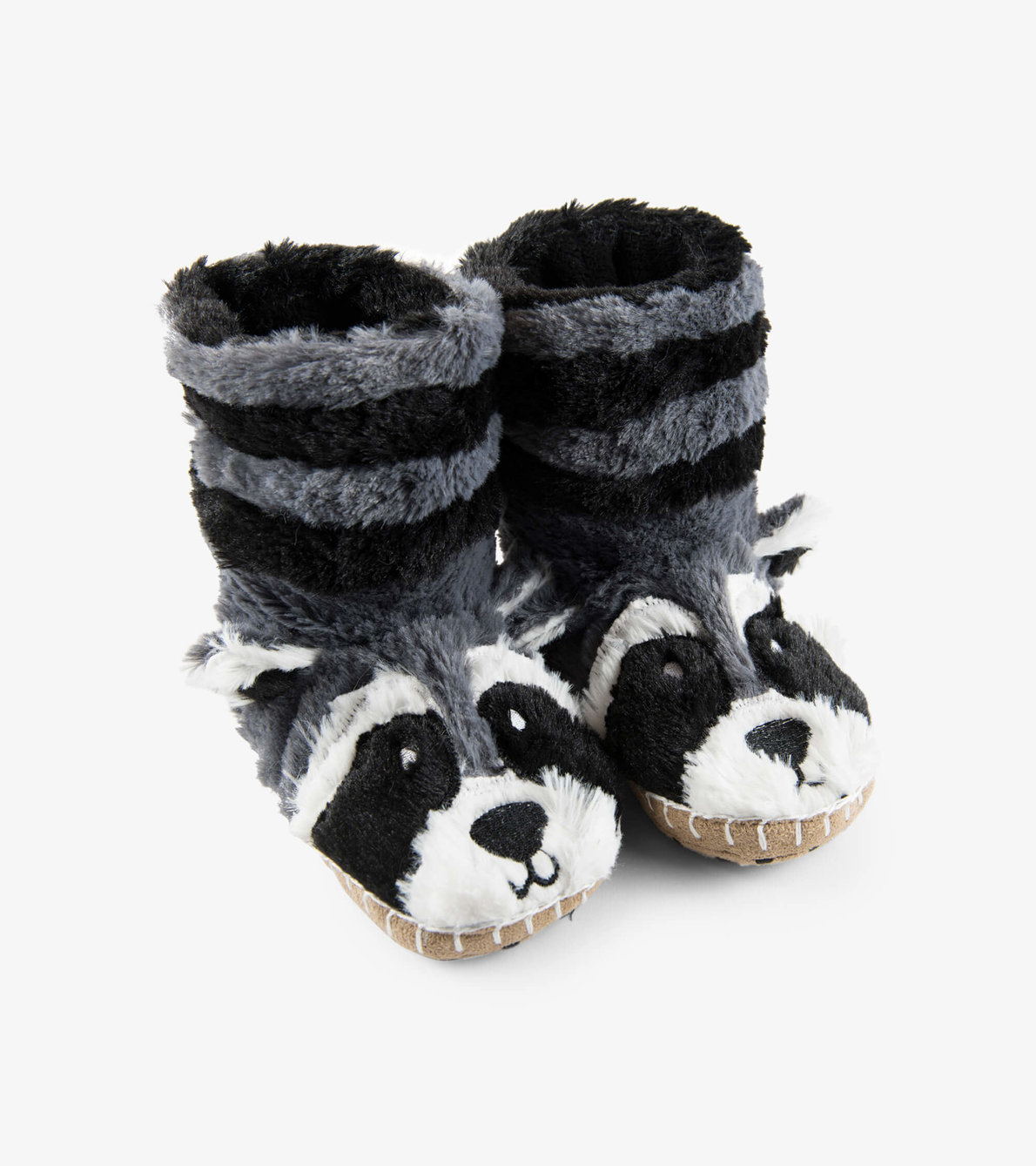 View larger image of Raccoon Kids Fuzzy Slouch Slippers