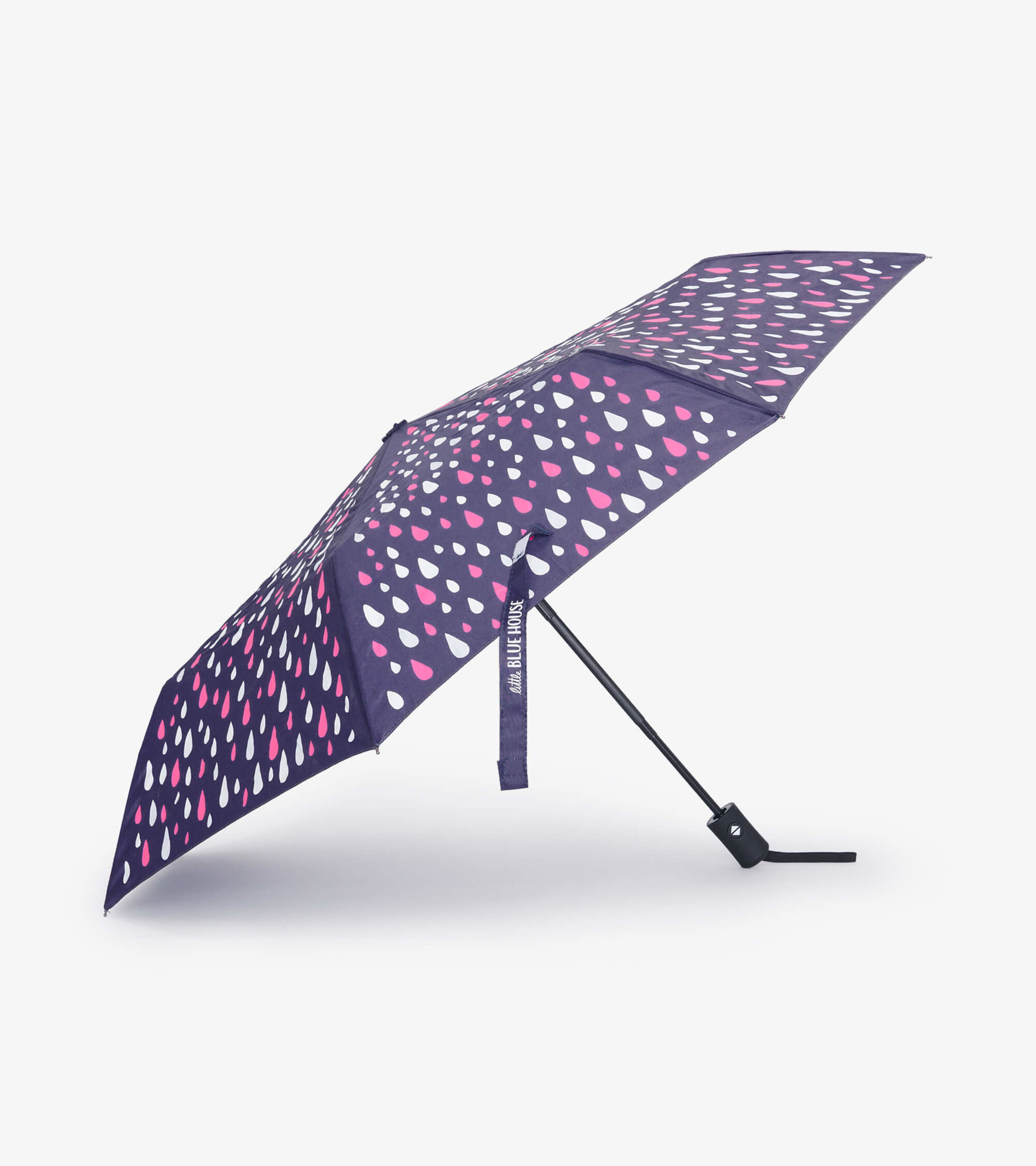Rain Drops Adult Colour Changing Folding Umbrella - Little Blue 