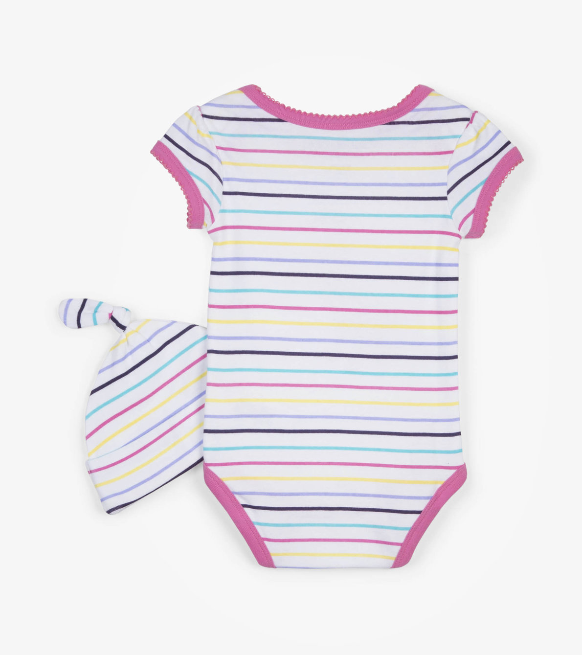 View larger image of Rainbow Unicorn Baby Bodysuit with Hat