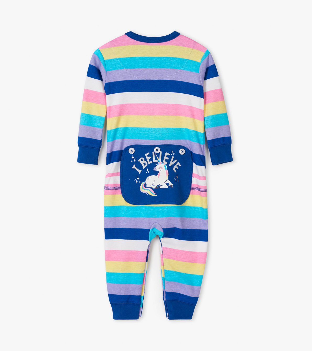 View larger image of Rainbow Unicorns Baby Union Suit