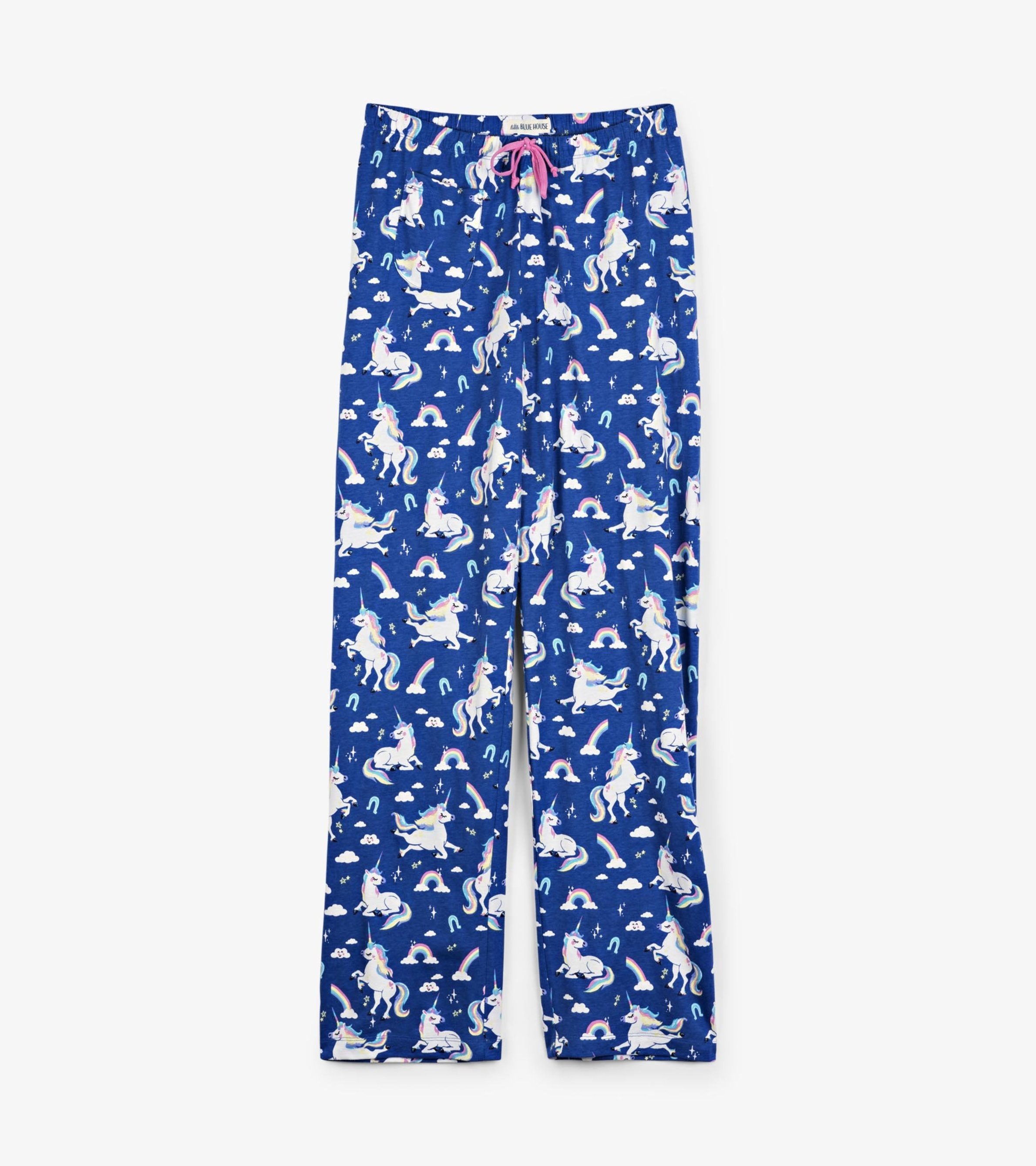 Men's Moose On Red Flannel Pajama Pants - Little Blue House UK