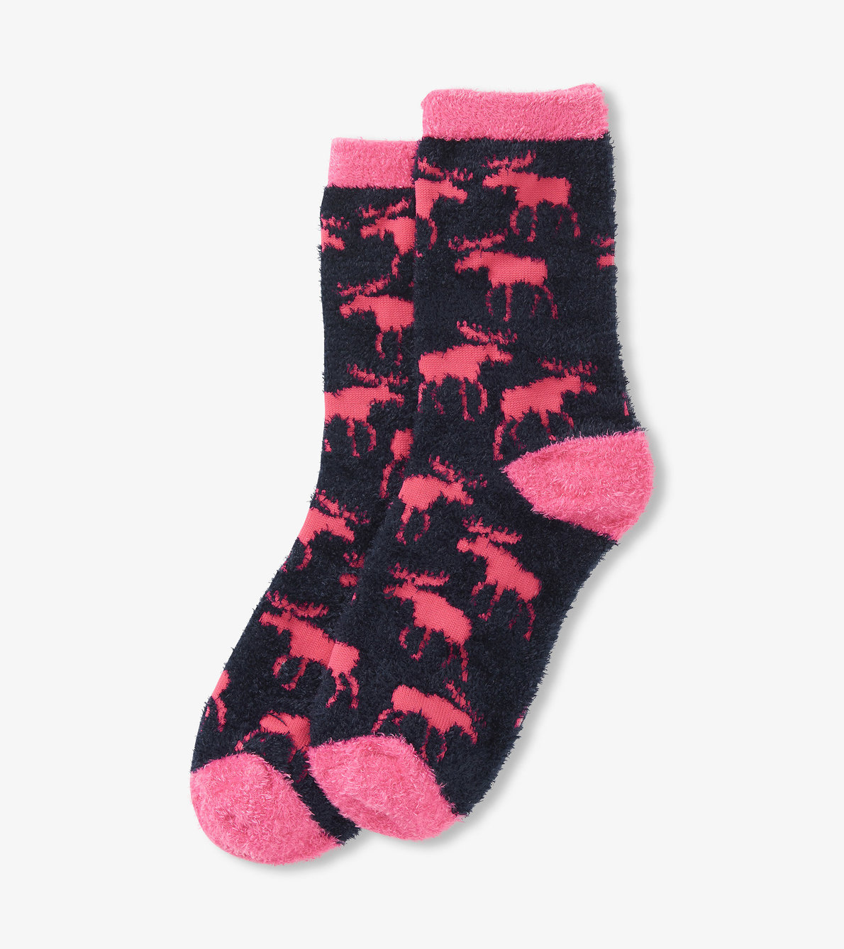 View larger image of Raspberry Moose Fuzzy Socks