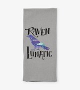 Raven Lunatic Tea Towel