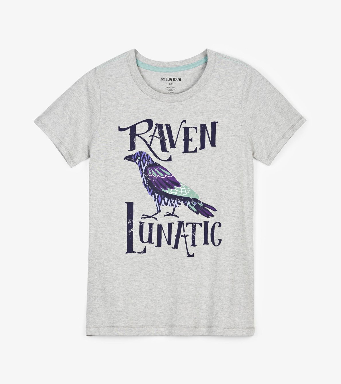 Agrandir l'image de T-shirt de pyjama pour femme – Corbeau « Raven Lunatic »