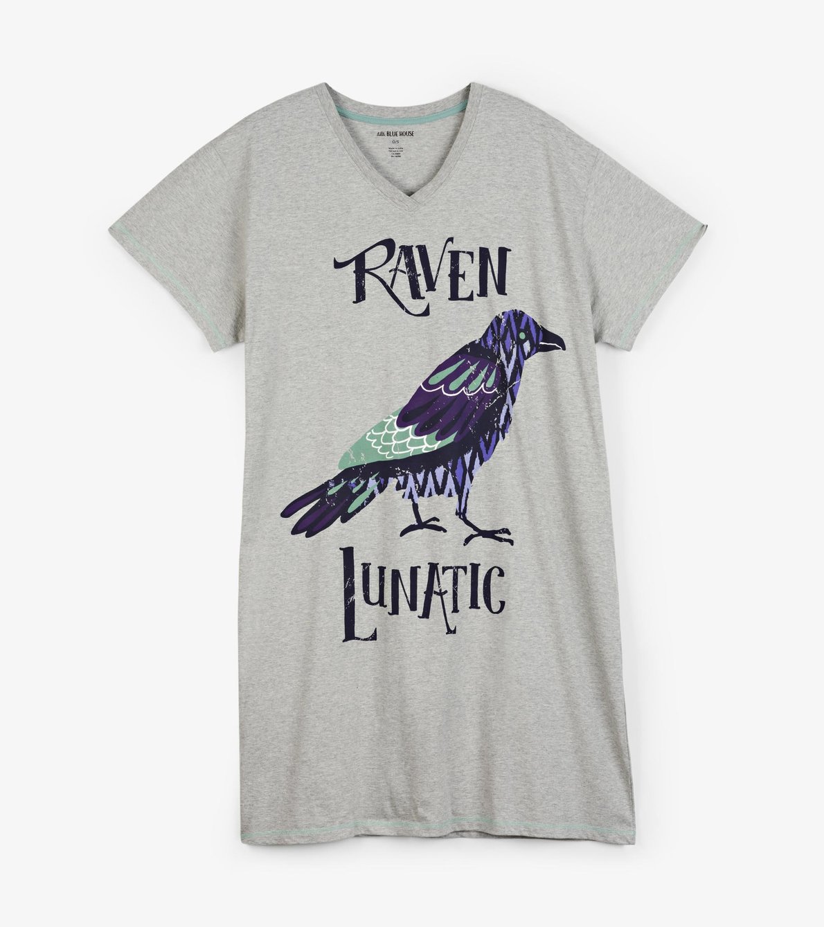 Agrandir l'image de Chemise de nuit pour femme – Corbeau « Raven Lunatic »
