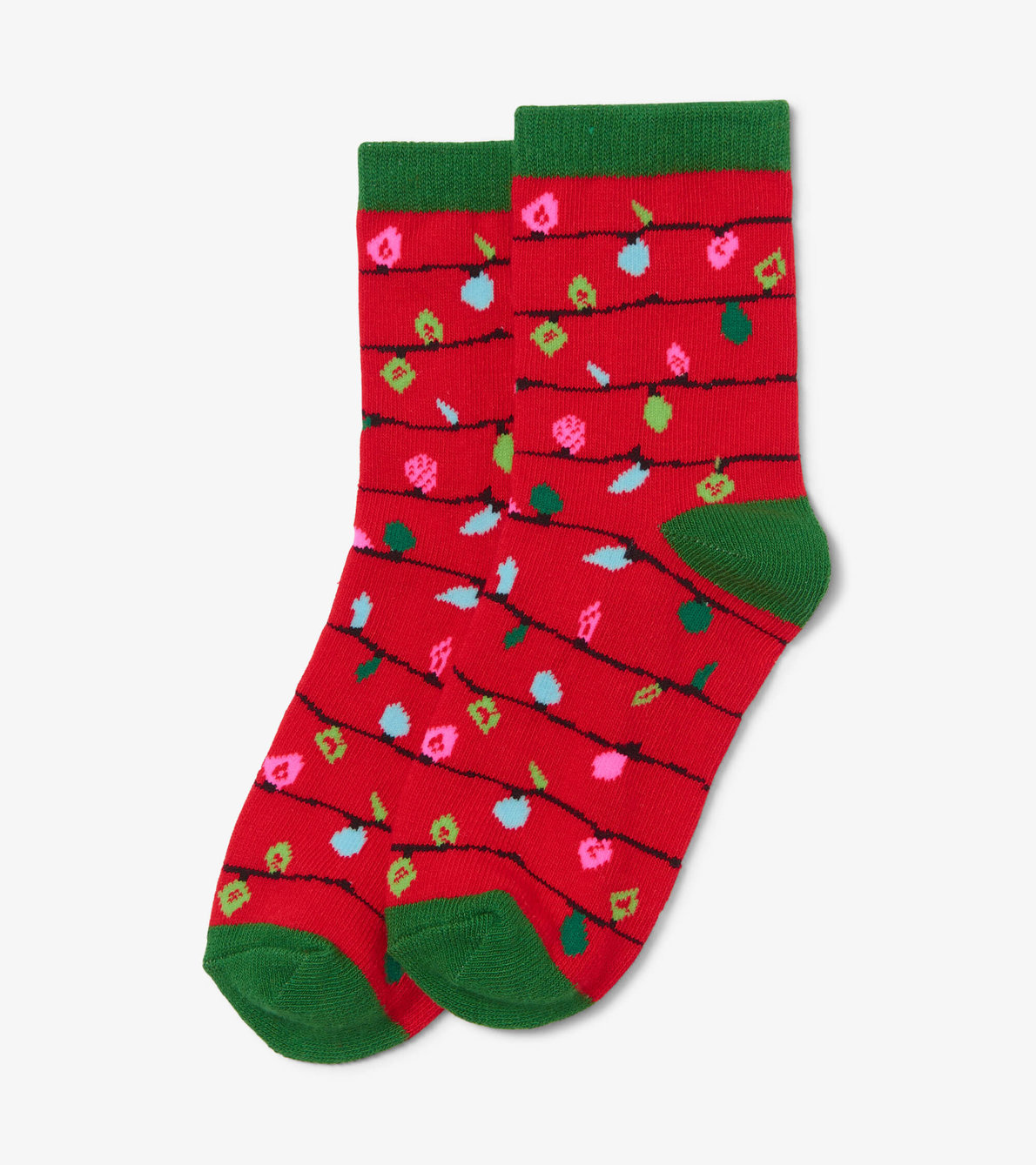 View larger image of Red Northern Lights Kids Crew Socks