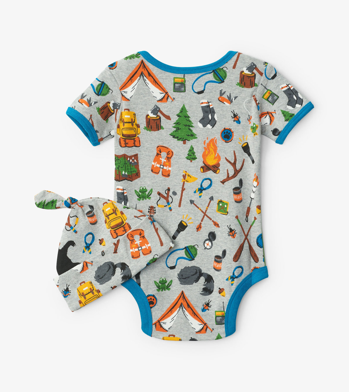View larger image of Retro Camping Baby Bodysuit with Hat