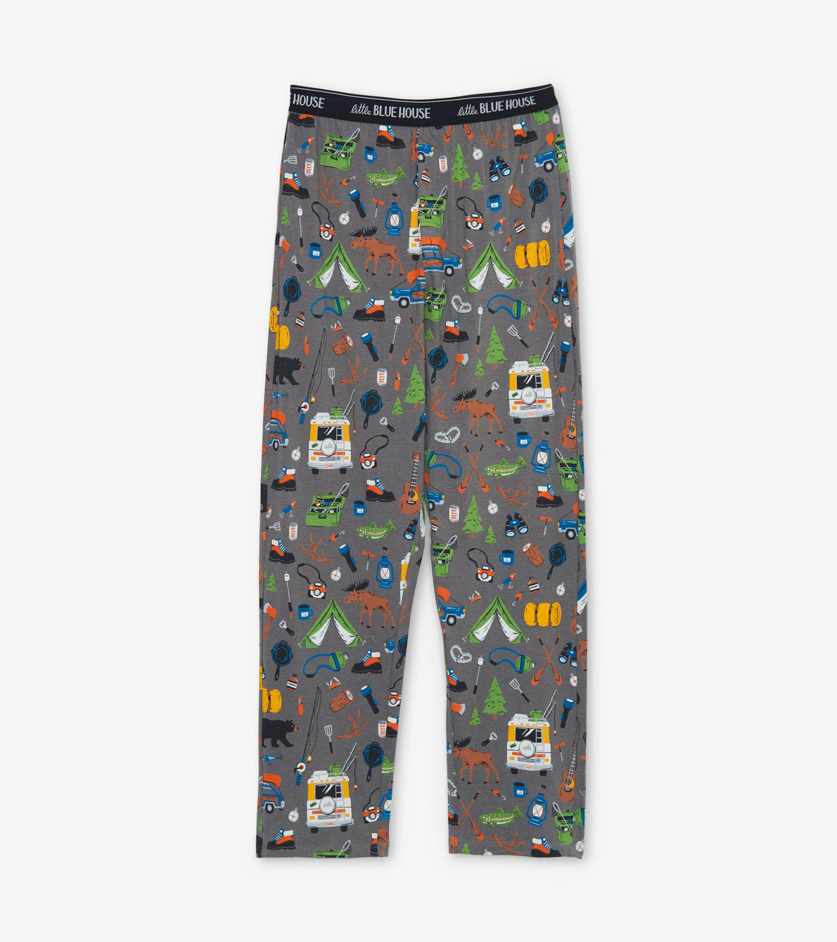 Agrandir l'image de Pantalon de pyjama en jersey pour homme – Camping rétro