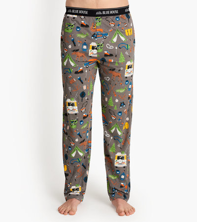 Pantalon de pyjama en jersey pour homme – Camping rétro