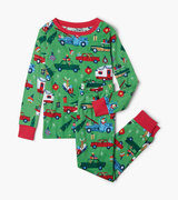Retro Christmas Kids Pajama Set