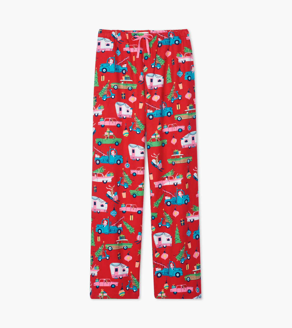 Agrandir l'image de Pantalon en flanelle pour femme – Noël rétro