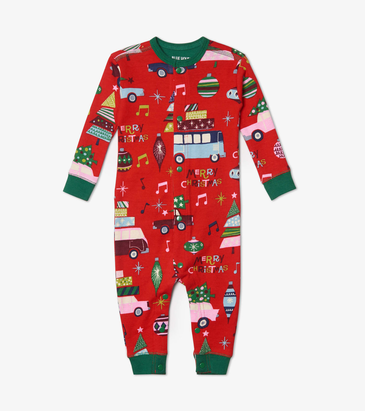 View larger image of Retro Festive Red Baby Union Suit