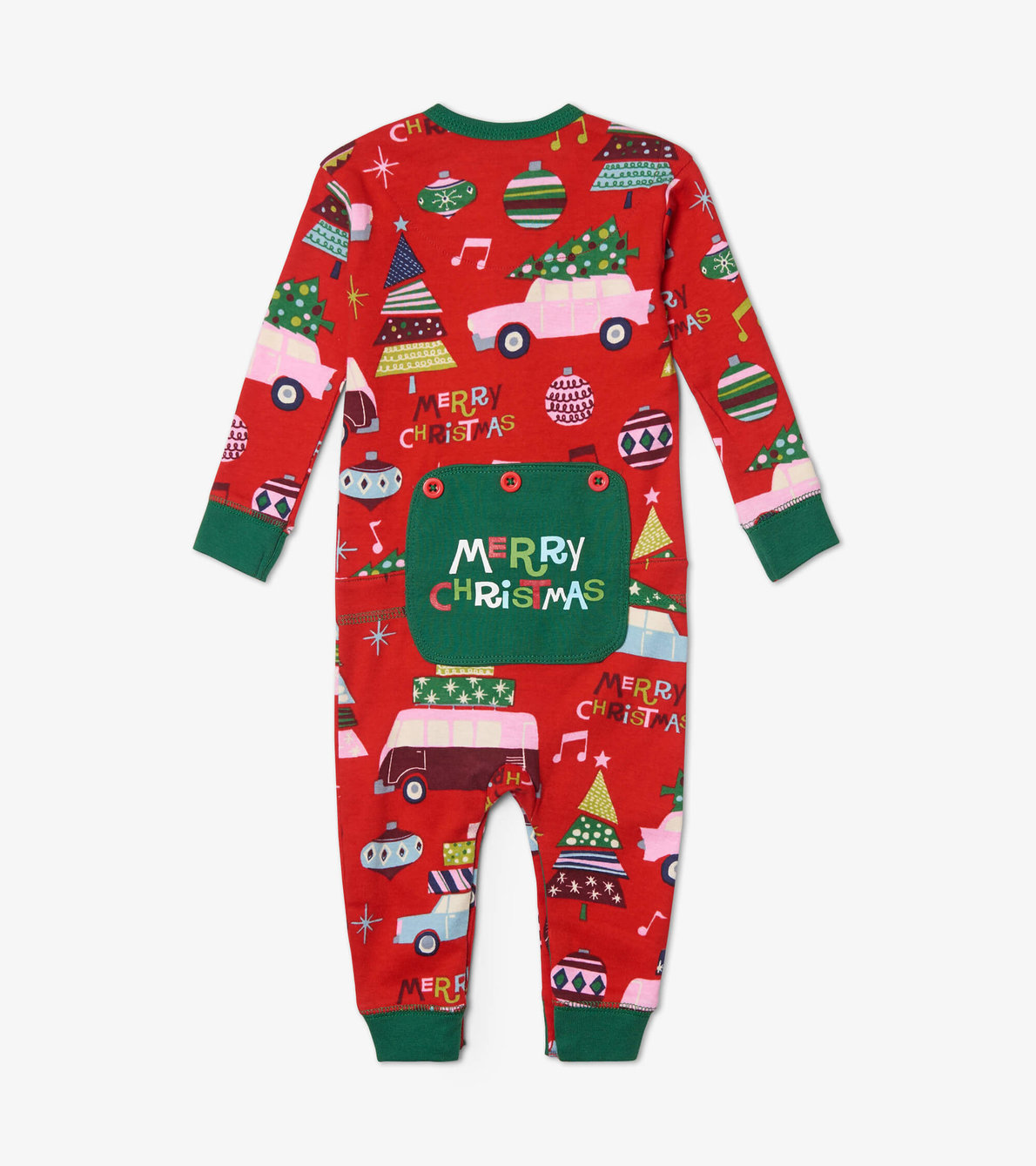 View larger image of Retro Festive Red Baby Union Suit