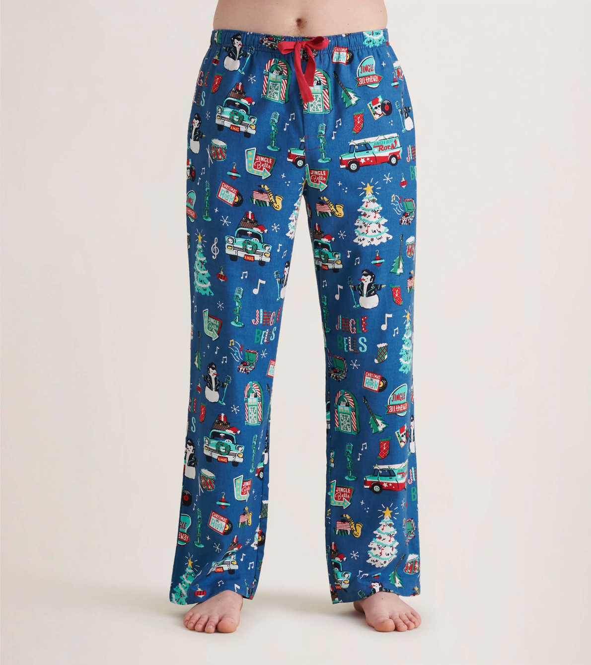 Men's Classic Holiday Plaid Flannel Pajama Pants - Little Blue House US