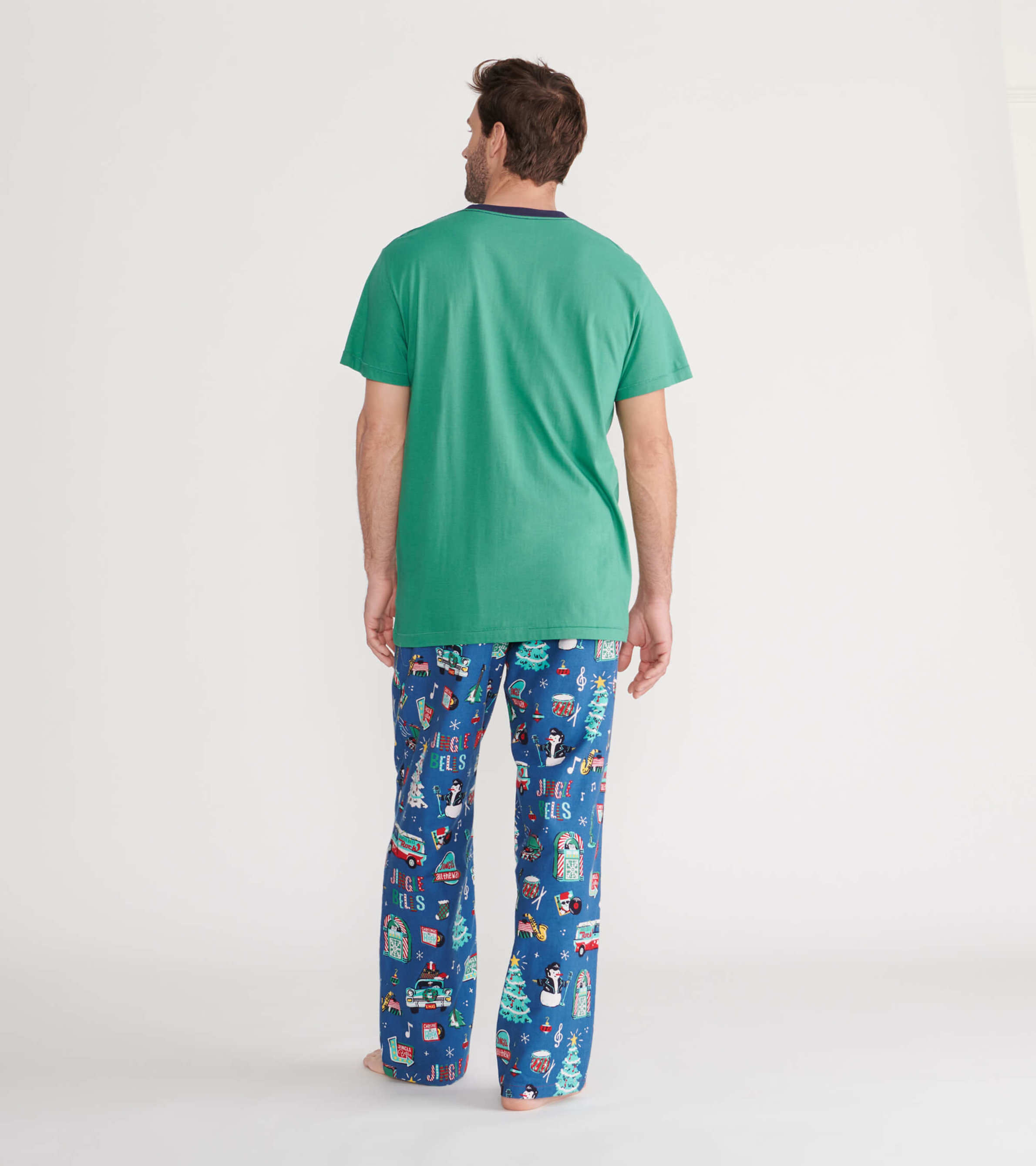 Rockin Holidays Men's Pajama Pants - Little Blue House US