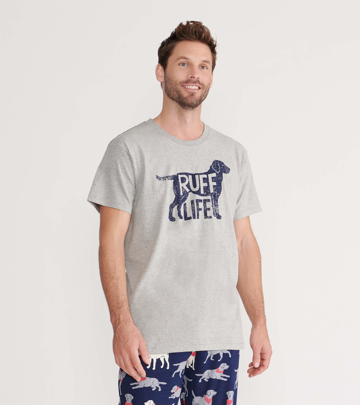 Agrandir l'image de T-shirt pour homme – Chien « Ruff Life »