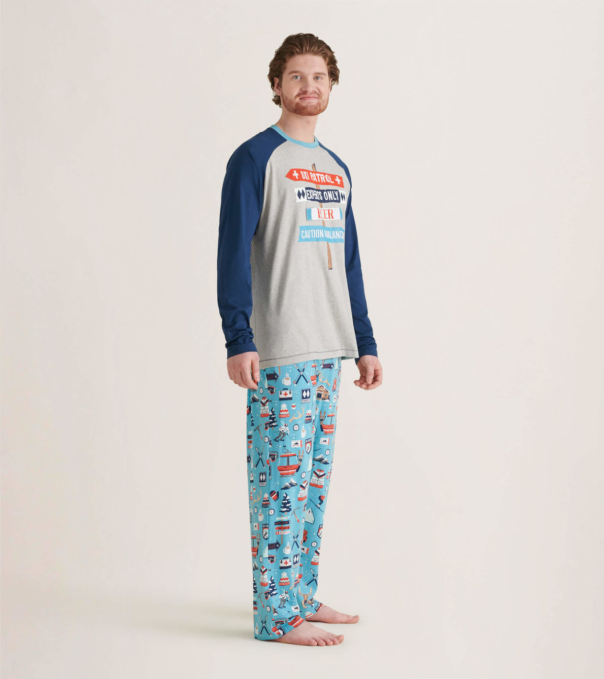 Agrandir l'image de Ensemble de t-shirt et pantalon interchangeables pour homme - Vacances de ski