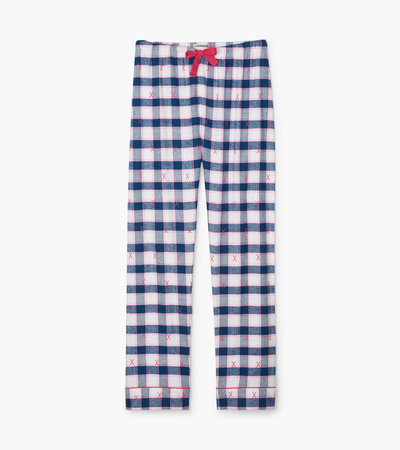 Ski Holiday Plaid Women's Flannel Pajama Set