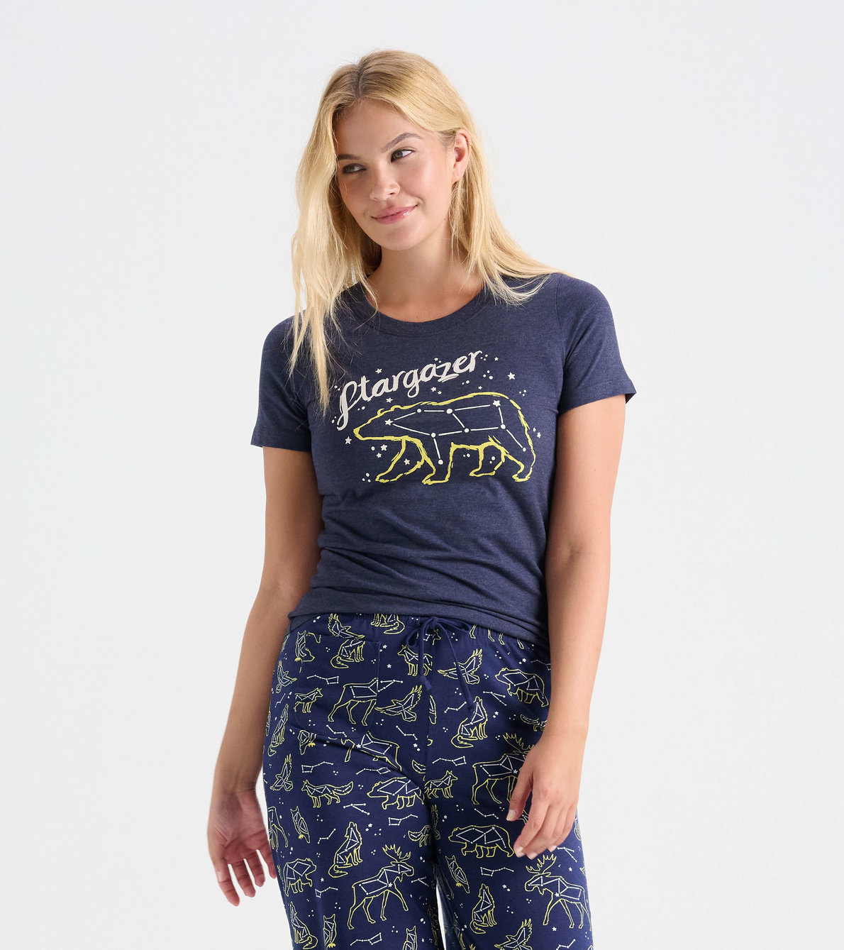 Agrandir l'image de T-shirt pour femme – Constellations d’animaux « Stargazer »